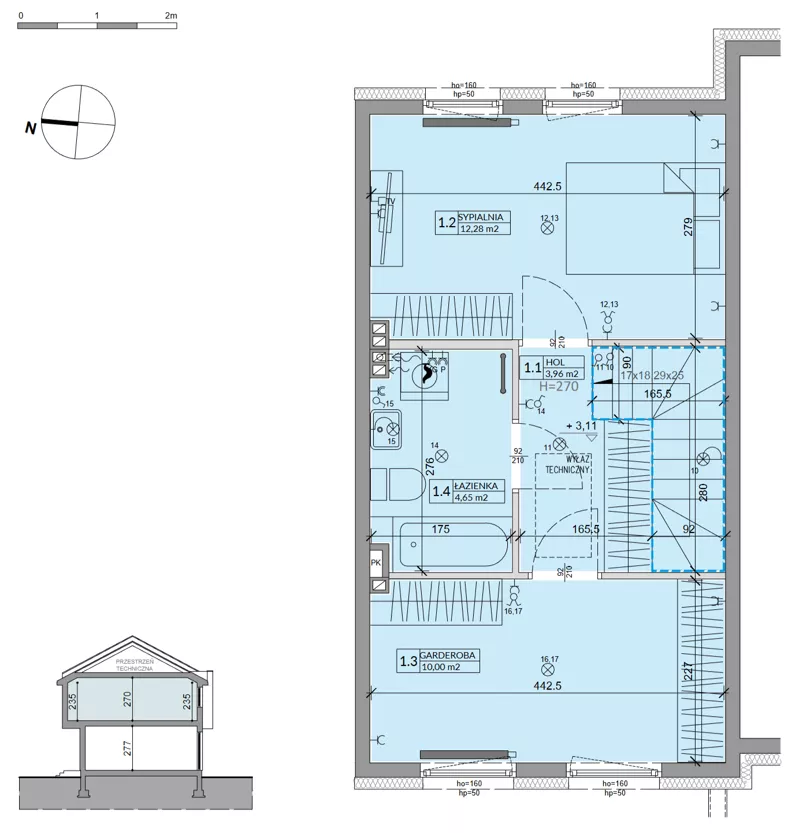 Dom 63,99 m², oferta nr 18A, Ogrody Przyjaciół 5, Warszawa, Białołęka, Szamocin, ul. Cieślewskich/Inna