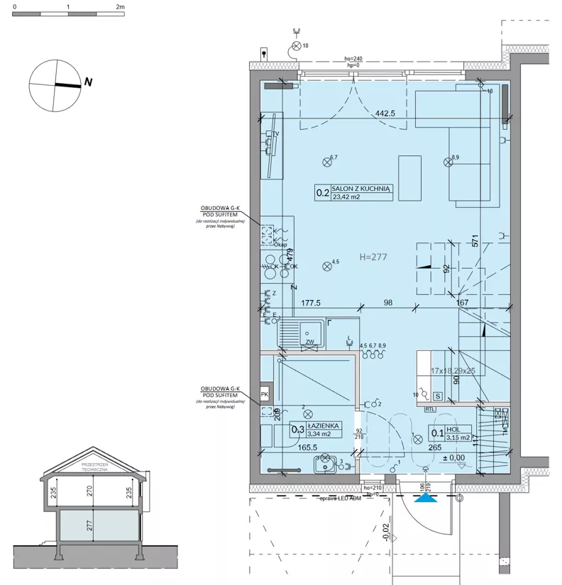 Dom 63,99 m², oferta nr 27A, Ogrody Przyjaciół 5, Warszawa, Białołęka, Szamocin, ul. Cieślewskich/Inna