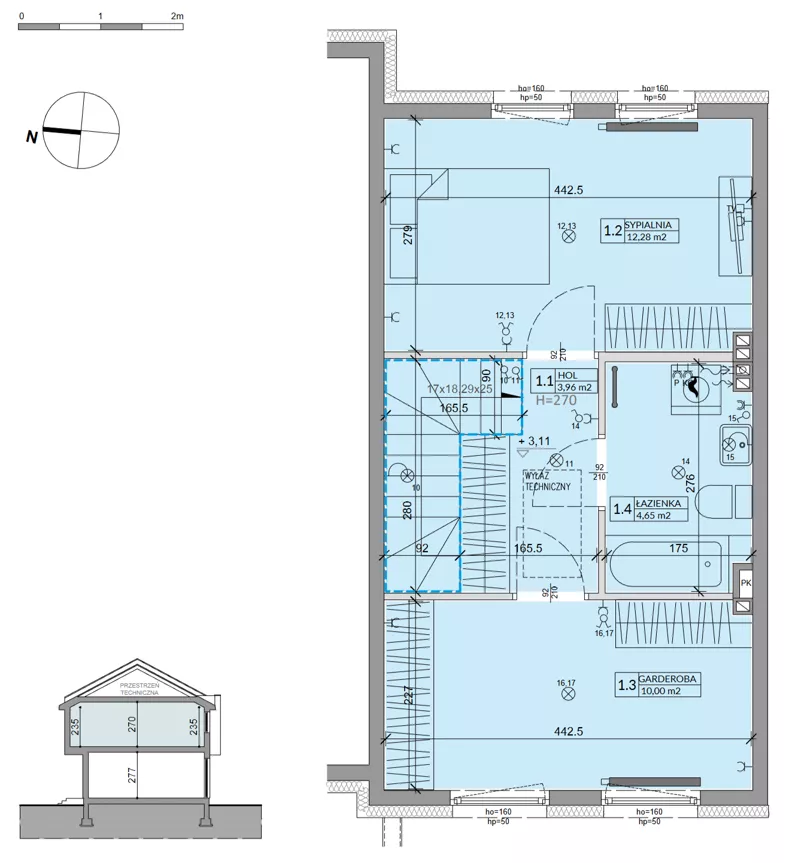 Dom 63,99 m², oferta nr 28A, Ogrody Przyjaciół 5, Warszawa, Białołęka, Szamocin, ul. Cieślewskich/Inna