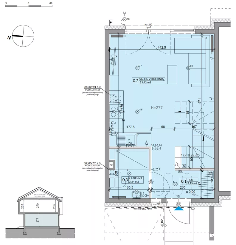 Dom 63,99 m², oferta nr 30A, Ogrody Przyjaciół 5, Warszawa, Białołęka, Szamocin, ul. Cieślewskich/Inna