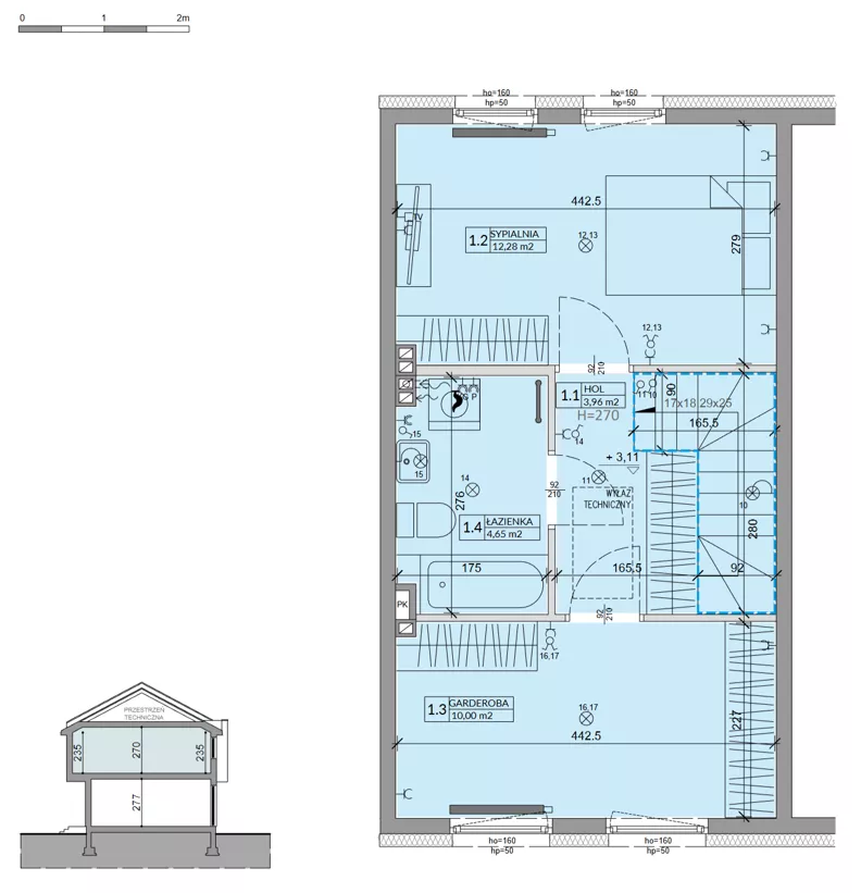 Dom 63,99 m², oferta nr 38A, Ogrody Przyjaciół 5 - etap 4, Warszawa, Białołęka, Szamocin, ul. Inna