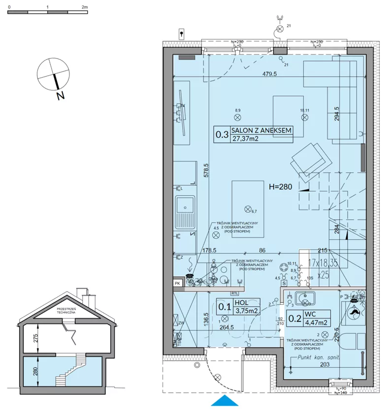 Dom 72,53 m², oferta nr 65A, Nova Magdalenka 7 - etap 7, Słomin, ul. Janczewicka