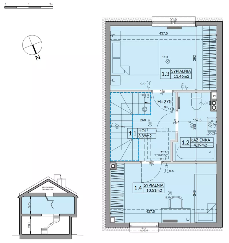 Dom 65,67 m², oferta nr 47B, Nova Magdalenka 7, Słomin, ul. Janczewicka