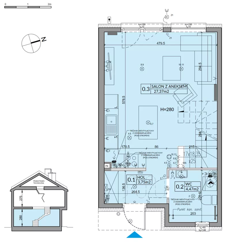 Dom 72,53 m², oferta nr 70A, Nova Magdalenka 7, Słomin, ul. Janczewicka