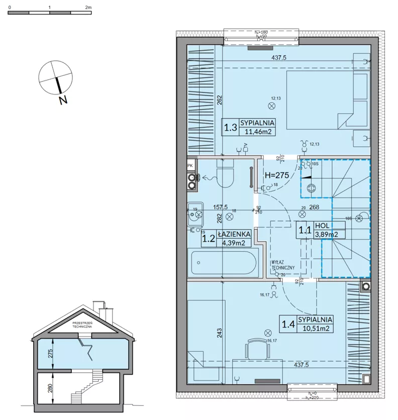 Dom 65,67 m², oferta nr 74A, Nova Magdalenka 7, Słomin, ul. Janczewicka