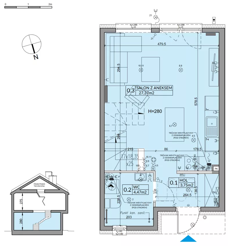 Dom 72,53 m², oferta nr 74B, Nova Magdalenka 7, Słomin, ul. Janczewicka