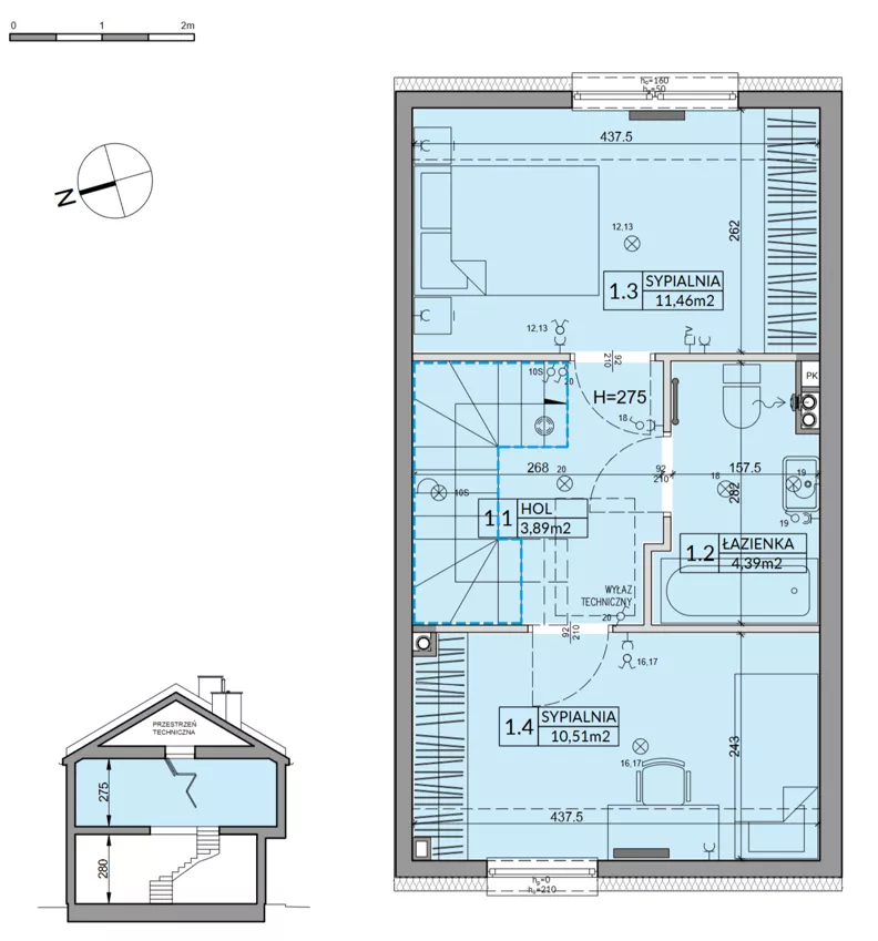 Dom 72,53 m², oferta nr 90B, Nova Magdalenka 7, Słomin, ul. Janczewicka