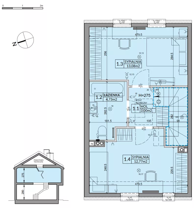 Dom 65,67 m², oferta nr 91A, Nova Magdalenka 7, Słomin, ul. Janczewicka