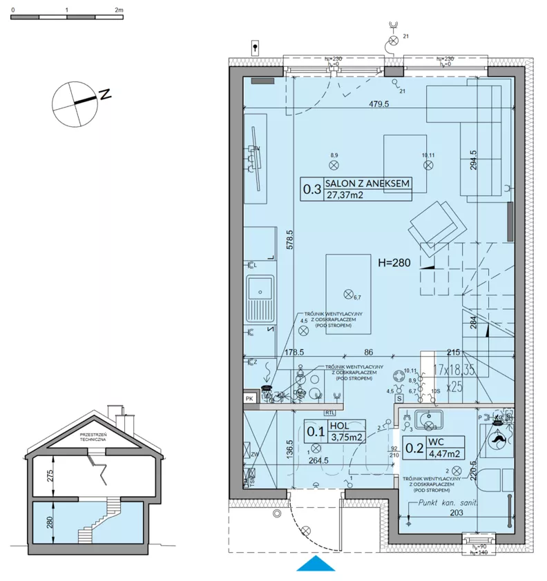 Dom 72,53 m², oferta nr 92A, Nova Magdalenka 7, Słomin, ul. Janczewicka