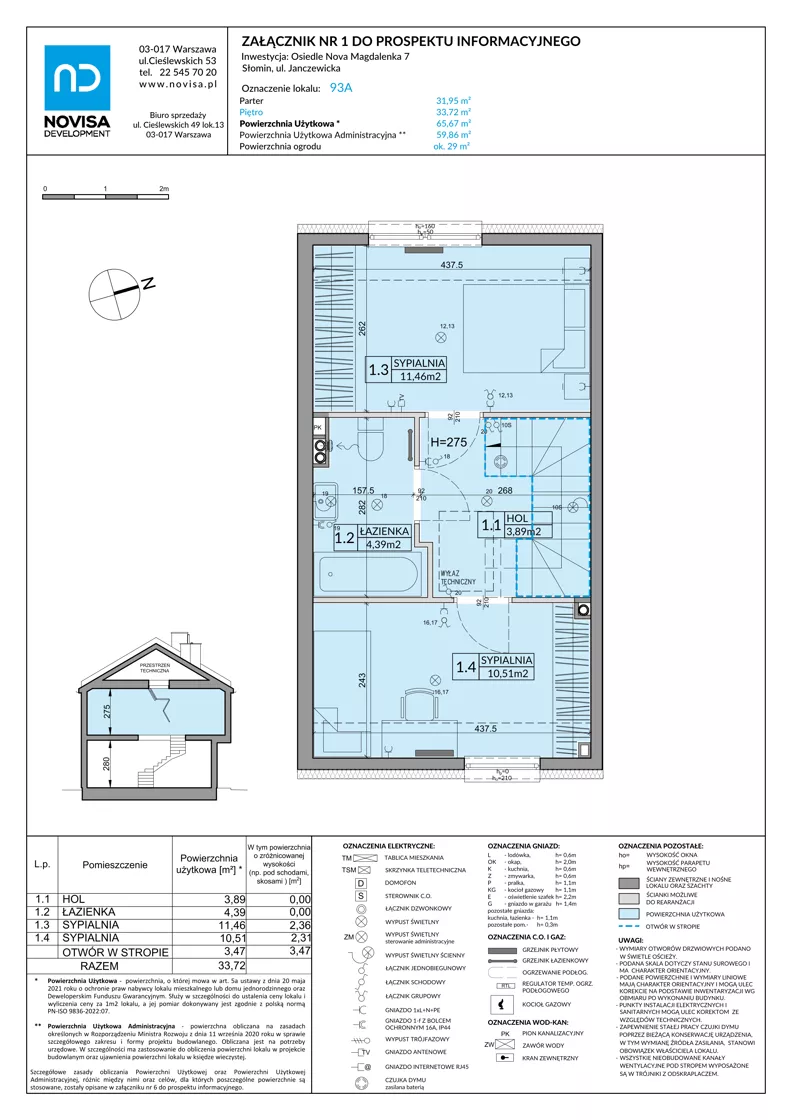 Dom 65,67 m², oferta nr 93A, Nova Magdalenka 7, Słomin, ul. Janczewicka