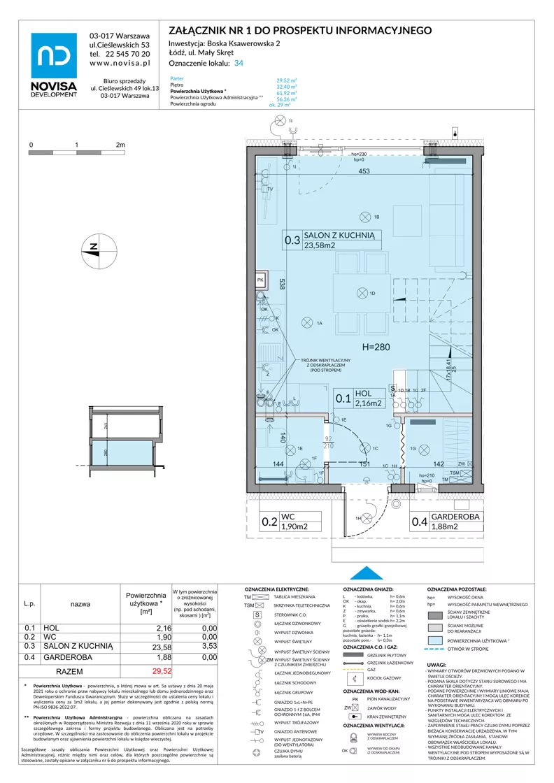 Dom 61,92 m², oferta nr 34, Boska Ksawerowska 2 - etap 3, Łódź, Górna, ul. Mały Skręt