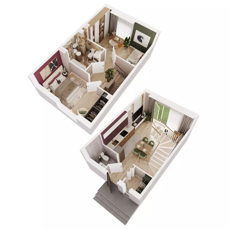 Dom 61,92 m², oferta nr 39, Boska Ksawerowska 2, Łódź, Górna, ul. Mały Skręt