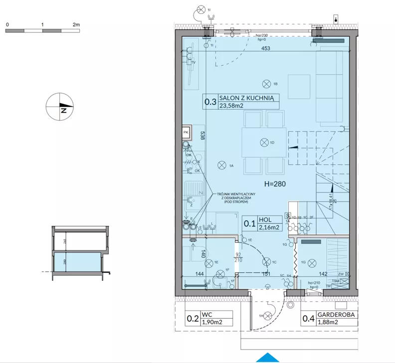 Dom 61,92 m², oferta nr 39, Boska Ksawerowska 2, Łódź, Górna, ul. Mały Skręt