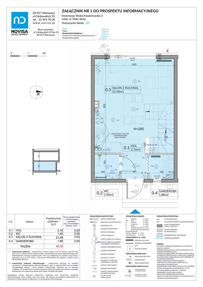 Dom 61,92 m², oferta nr 39, Boska Ksawerowska 2, Łódź, Górna, ul. Mały Skręt