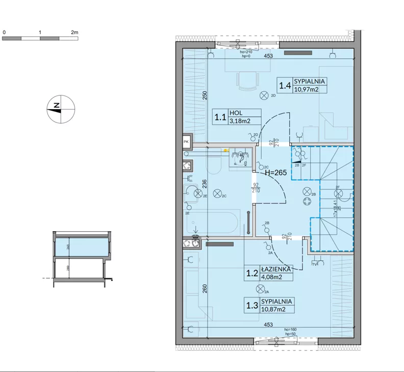 Dom 61,92 m², oferta nr 42, Boska Ksawerowska 2 - etap 3, Łódź, Górna, ul. Mały Skręt
