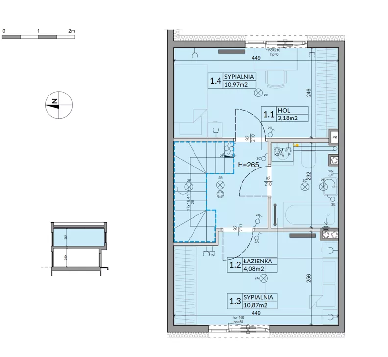 Dom 61,92 m², oferta nr 43, Boska Ksawerowska 2 - etap 3, Łódź, Górna, ul. Mały Skręt