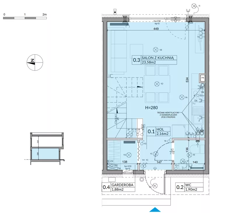 Dom 61,92 m², oferta nr 43, Boska Ksawerowska 2 - etap 3, Łódź, Górna, ul. Mały Skręt