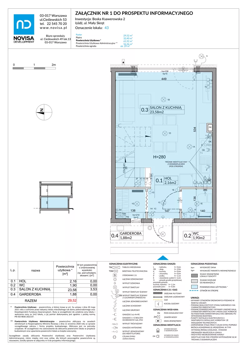 Dom 61,92 m², oferta nr 43, Boska Ksawerowska 2 - etap 3, Łódź, Górna, ul. Mały Skręt