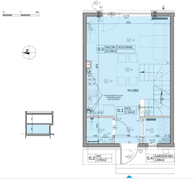 Dom 61,92 m², oferta nr 50, Boska Ksawerowska 2, Łódź, Górna, ul. Mały Skręt