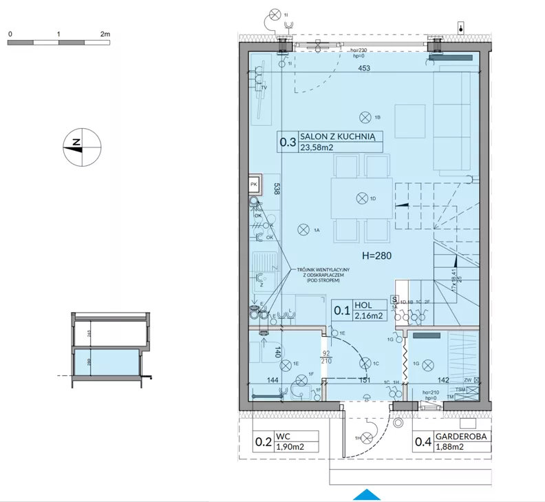 Dom 61,92 m², oferta nr 58, Boska Ksawerowska 2, Łódź, Górna, ul. Mały Skręt