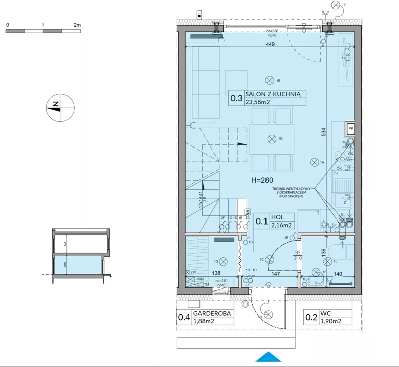 Dom 61,92 m², oferta nr 59, Boska Ksawerowska 2, Łódź, Górna, ul. Mały Skręt