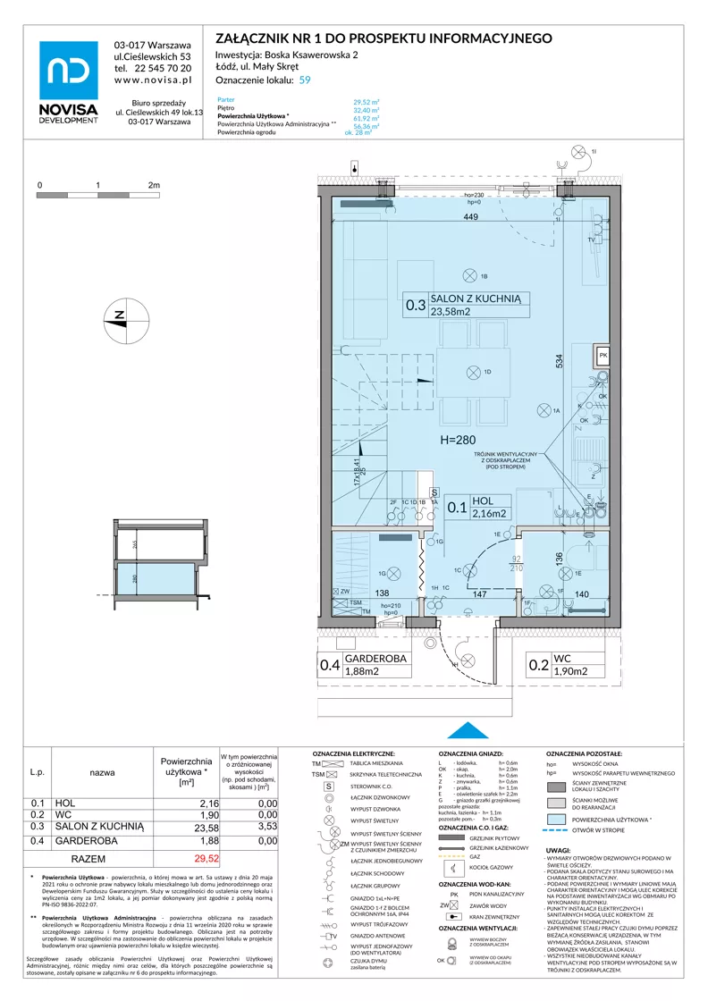 Dom 61,92 m², oferta nr 59, Boska Ksawerowska 2, Łódź, Górna, ul. Mały Skręt