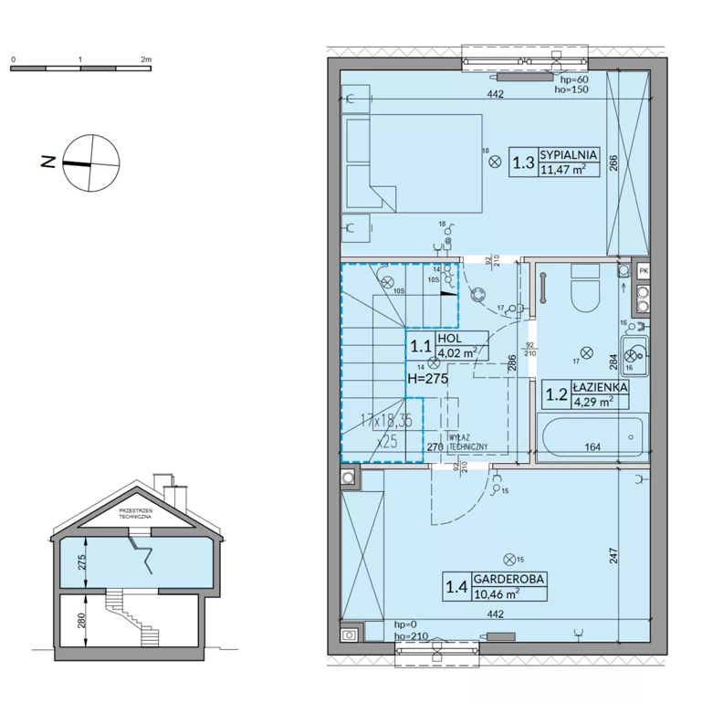 Dom 65,90 m², oferta nr 44A, Osiedle Fikus, Wólka Kosowska, ul. Nadrzeczna