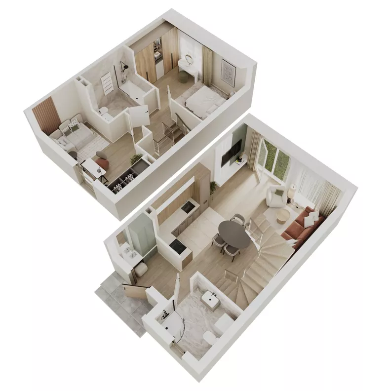 Dom 72,41 m², oferta nr 44B, Osiedle Fikus, Wólka Kosowska, ul. Nadrzeczna