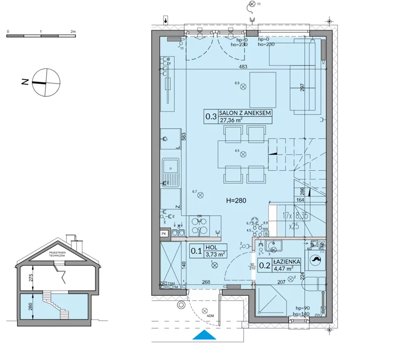 Dom 72,41 m², oferta nr 44B, Osiedle Fikus, Wólka Kosowska, ul. Nadrzeczna