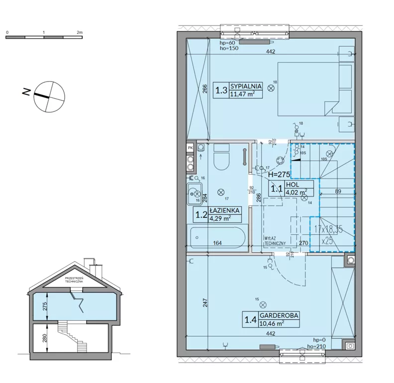 Dom 65,90 m², oferta nr 45B, Osiedle Fikus, Wólka Kosowska, ul. Nadrzeczna