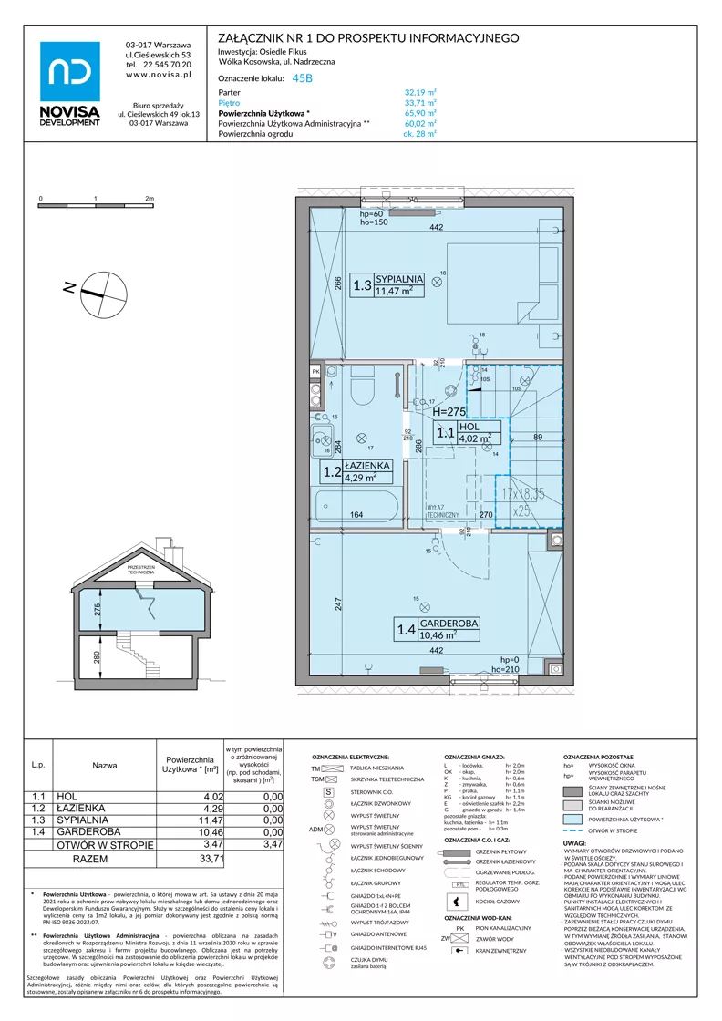 Dom 65,90 m², oferta nr 45B, Osiedle Fikus, Wólka Kosowska, ul. Nadrzeczna