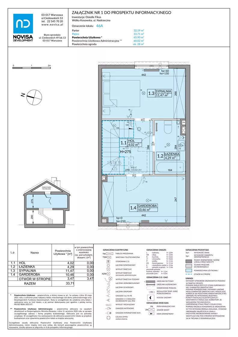 Dom 65,90 m², oferta nr 46A, Osiedle Fikus, Wólka Kosowska, ul. Nadrzeczna