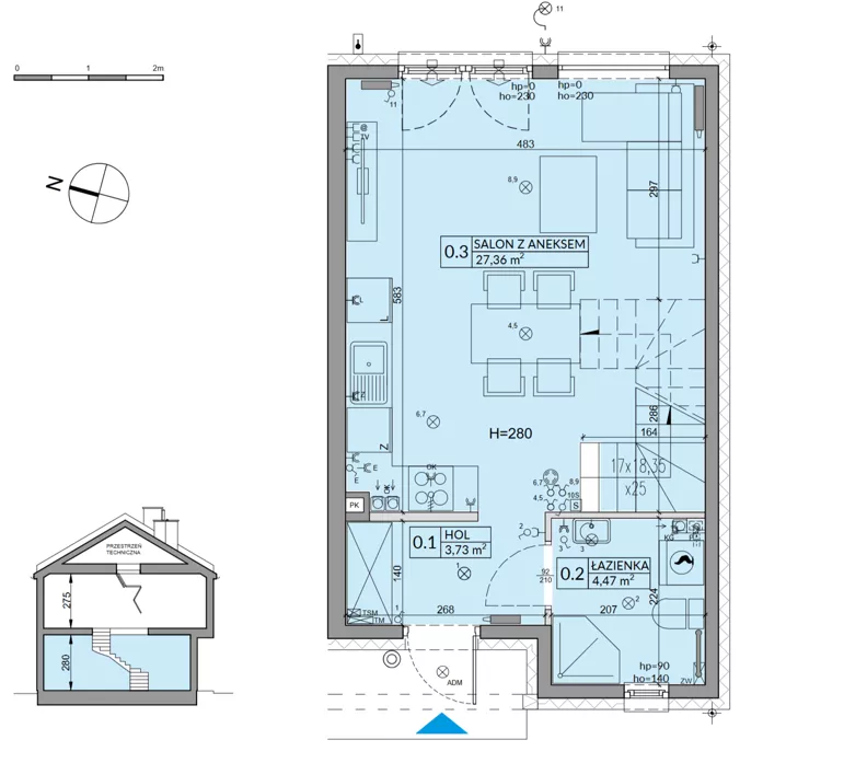 Dom 72,41 m², oferta nr 46B, Osiedle Fikus, Wólka Kosowska, ul. Nadrzeczna