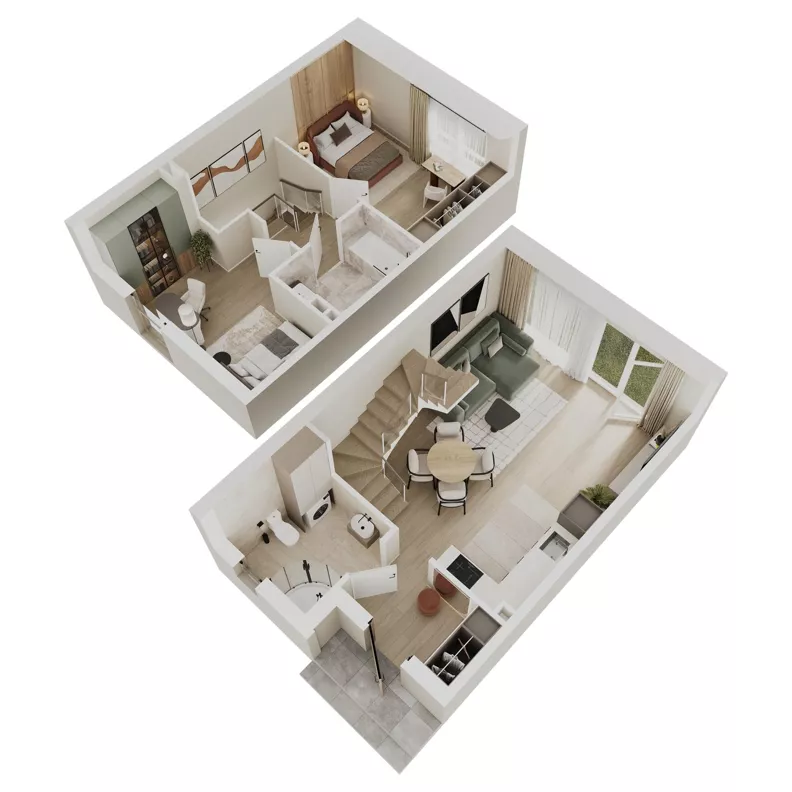 Dom 72,41 m², oferta nr 47A, Osiedle Fikus, Wólka Kosowska, ul. Nadrzeczna