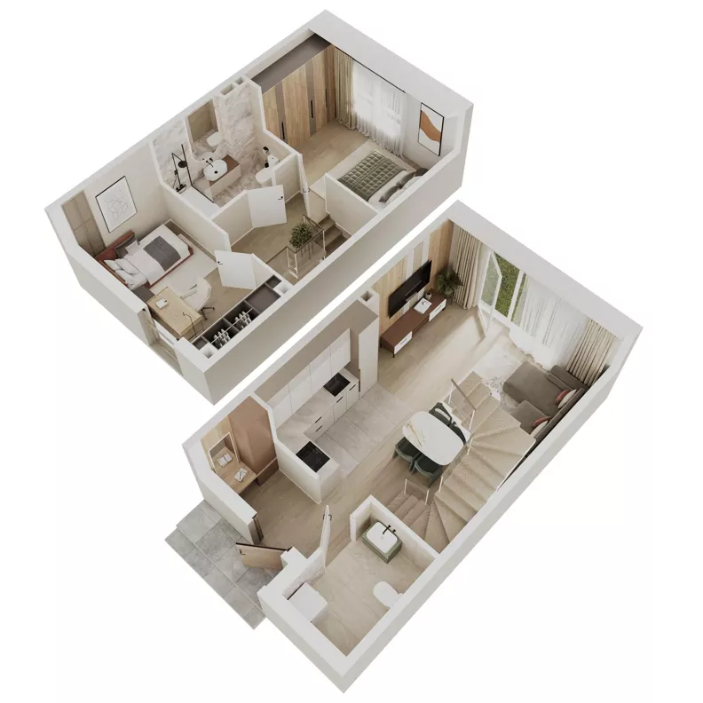Dom 65,90 m², oferta nr 47B, Osiedle Fikus, Wólka Kosowska, ul. Nadrzeczna
