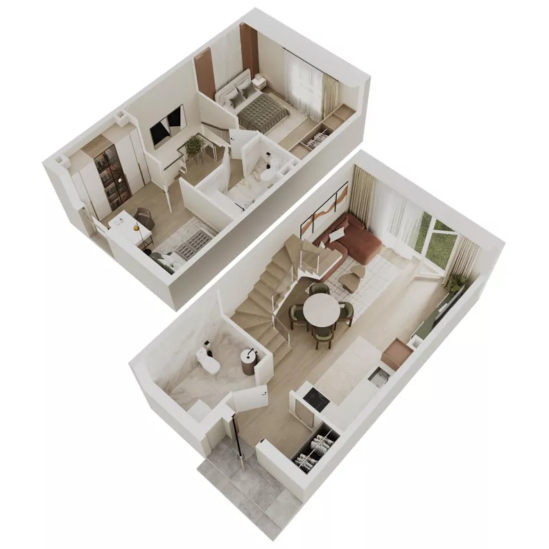 Dom 65,90 m², oferta nr 48A, Osiedle Fikus, Wólka Kosowska, ul. Nadrzeczna