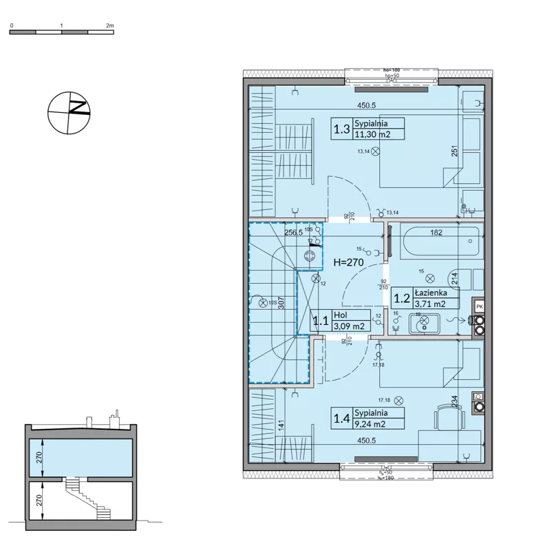 Dom 62,30 m², oferta nr 27B, Osiedle Stokrotki - etap 4, Boryszew, ul. Nadziei