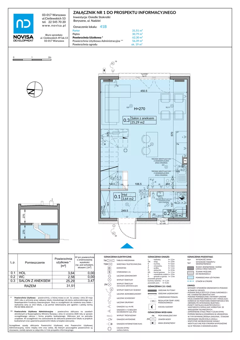 Dom 62,30 m², oferta nr 41B, Osiedle Stokrotki, Boryszew, ul. Nadziei