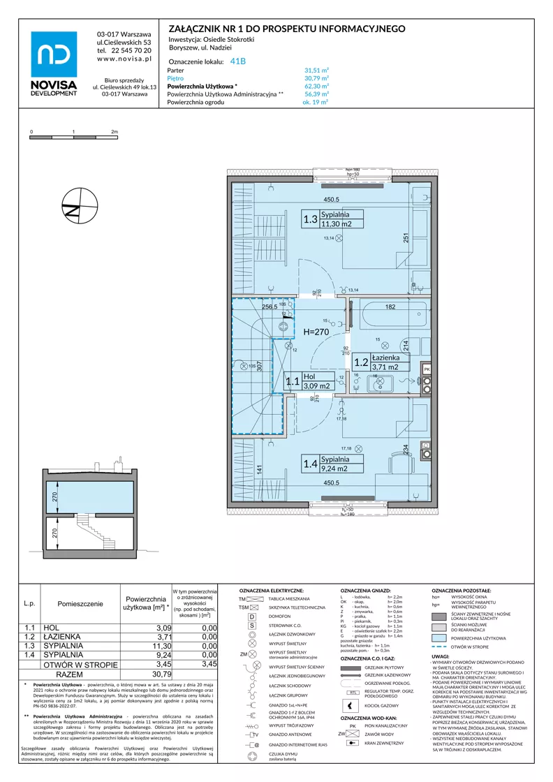 Dom 62,30 m², oferta nr 41B, Osiedle Stokrotki, Boryszew, ul. Nadziei