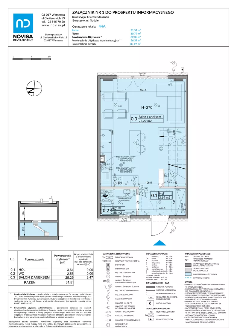Dom 62,30 m², oferta nr 44A, Osiedle Stokrotki, Boryszew, ul. Nadziei