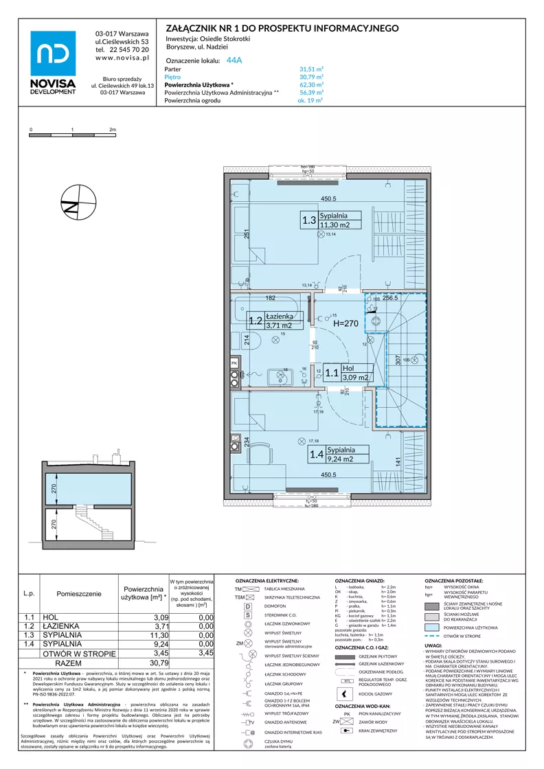 Dom 62,30 m², oferta nr 44A, Osiedle Stokrotki, Boryszew, ul. Nadziei