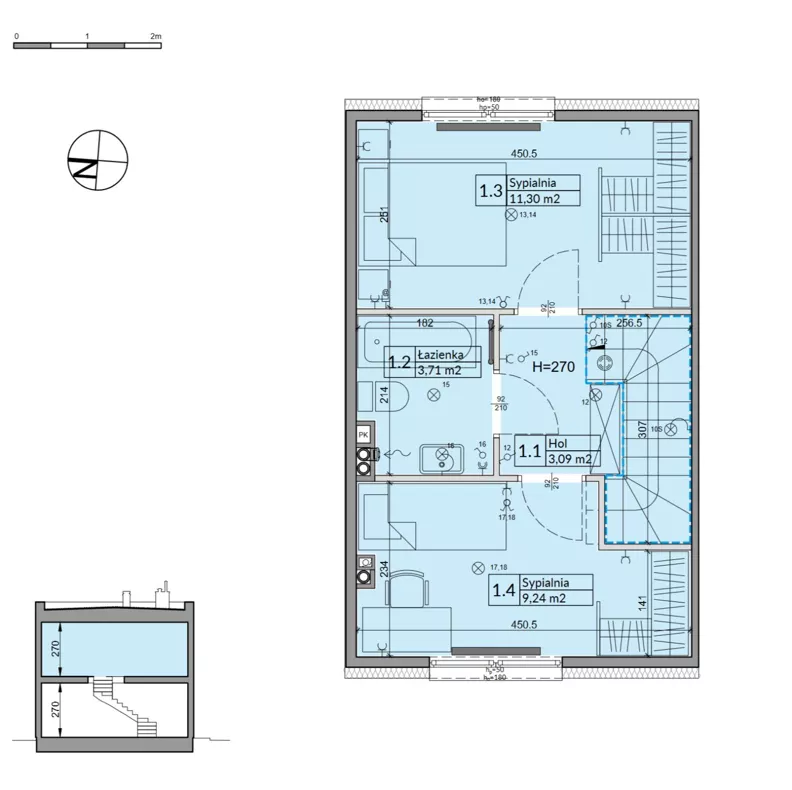 Dom 62,30 m², oferta nr 48A, Osiedle Stokrotki, Boryszew, ul. Nadziei