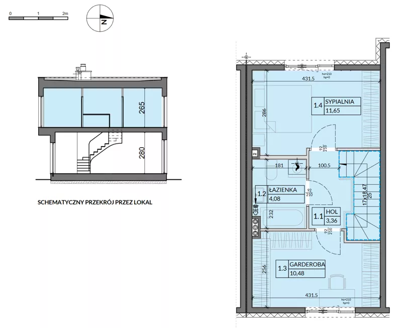 3 pokoje, mieszkanie 62,92 m², parter, oferta nr 11, Boska Pabianicka, Łódź, Górna, ul. Pabianicka 296