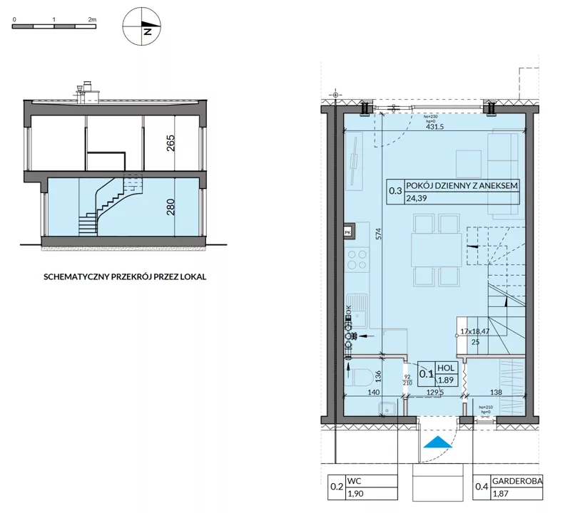 3 pokoje, mieszkanie 62,92 m², parter, oferta nr 11, Boska Pabianicka, Łódź, Górna, ul. Pabianicka 296
