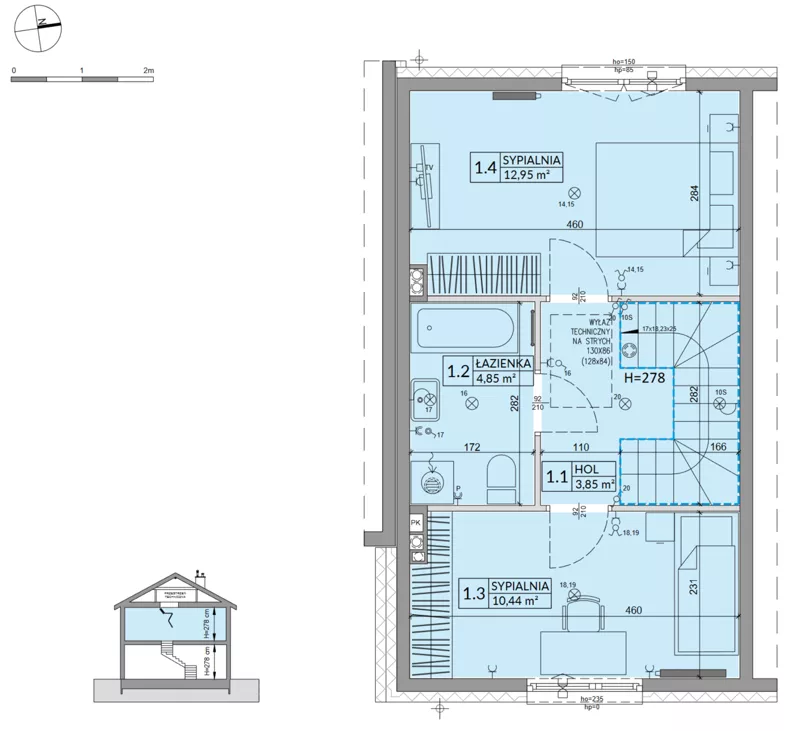 Dom 68,42 m², oferta nr 30A, Osiedle Słoneczne - etap 3, Sulejówek, ul. Szklarniowa