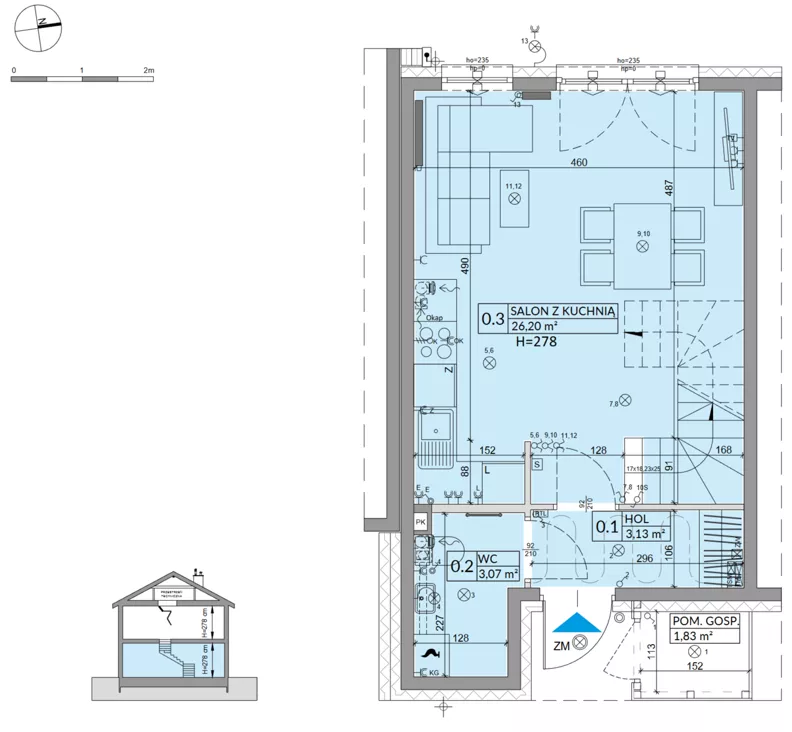 Dom 68,42 m², oferta nr 30A, Osiedle Słoneczne - etap 3, Sulejówek, ul. Szklarniowa