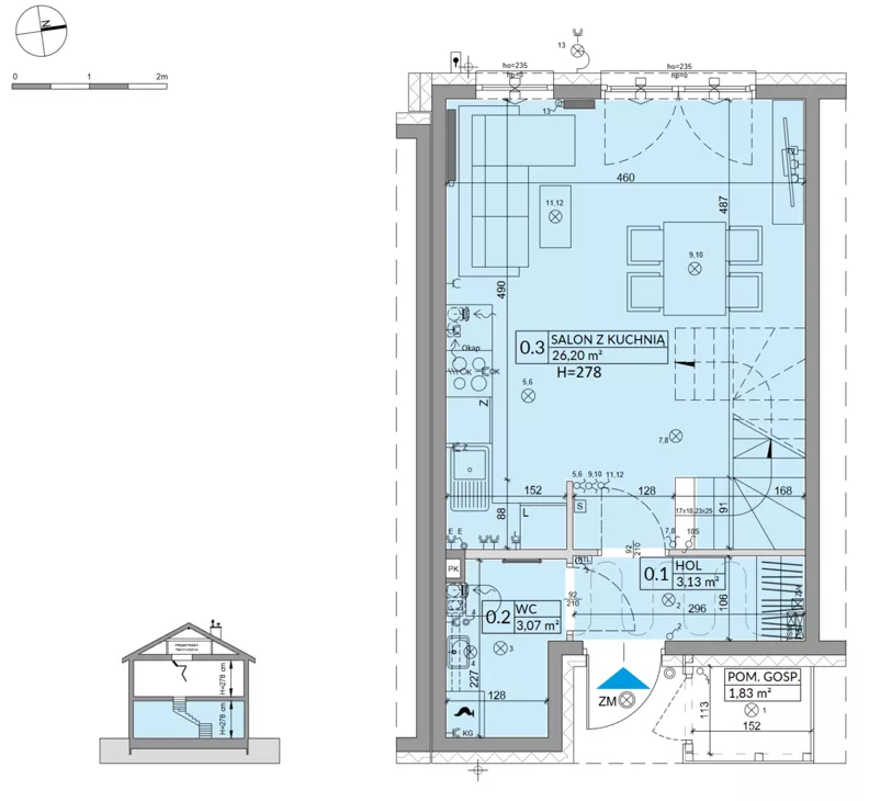 Dom 68,42 m², oferta nr 35A, Osiedle Słoneczne - etap 4, Sulejówek, ul. Szklarniowa