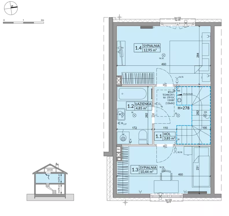 Dom 68,42 m², oferta nr 41A, Osiedle Słoneczne - etap 4, Sulejówek, ul. Szklarniowa