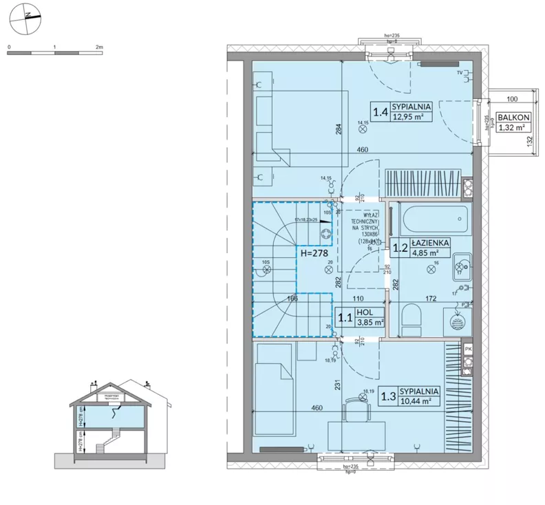 Dom 68,42 m², oferta nr 41B, Osiedle Słoneczne - etap 4, Sulejówek, ul. Szklarniowa
