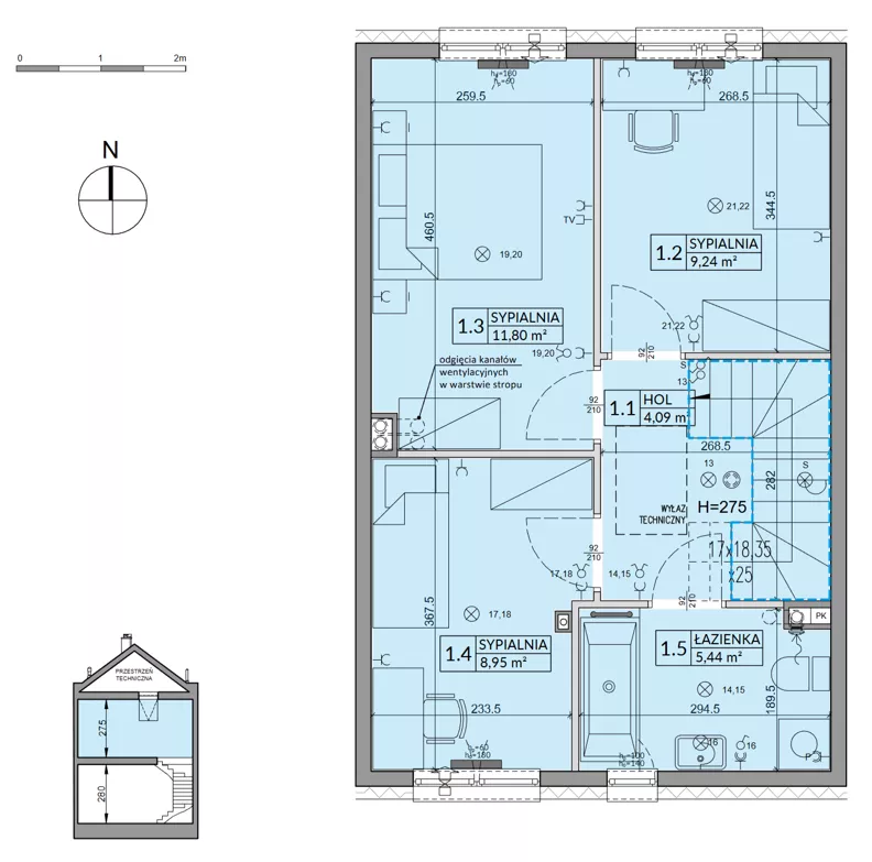Dom 85,17 m², oferta nr 169A, Arkady Walendów etap 4-5, Walendów, ul. Brzozowa